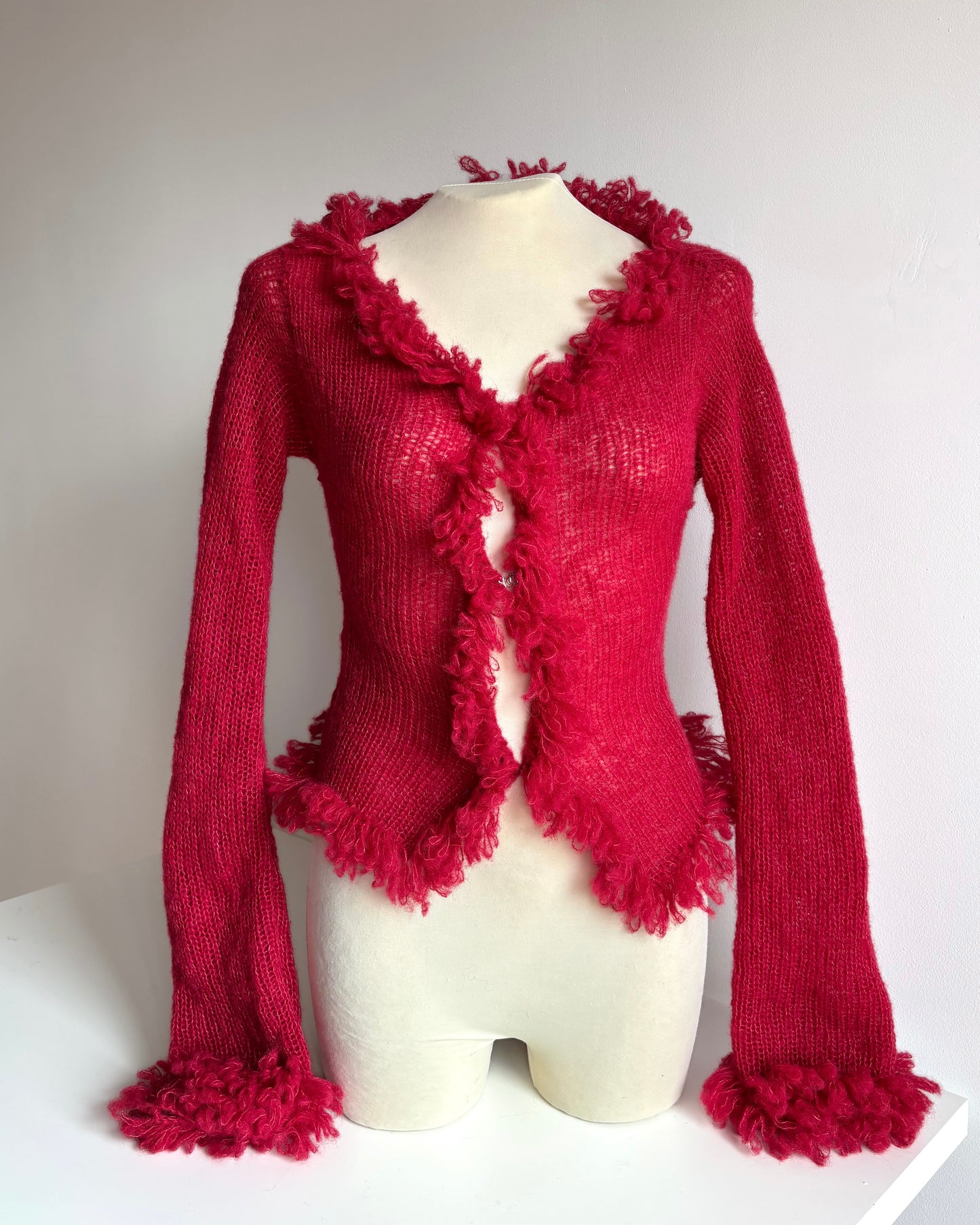 FAUX FUR CARDIGAN