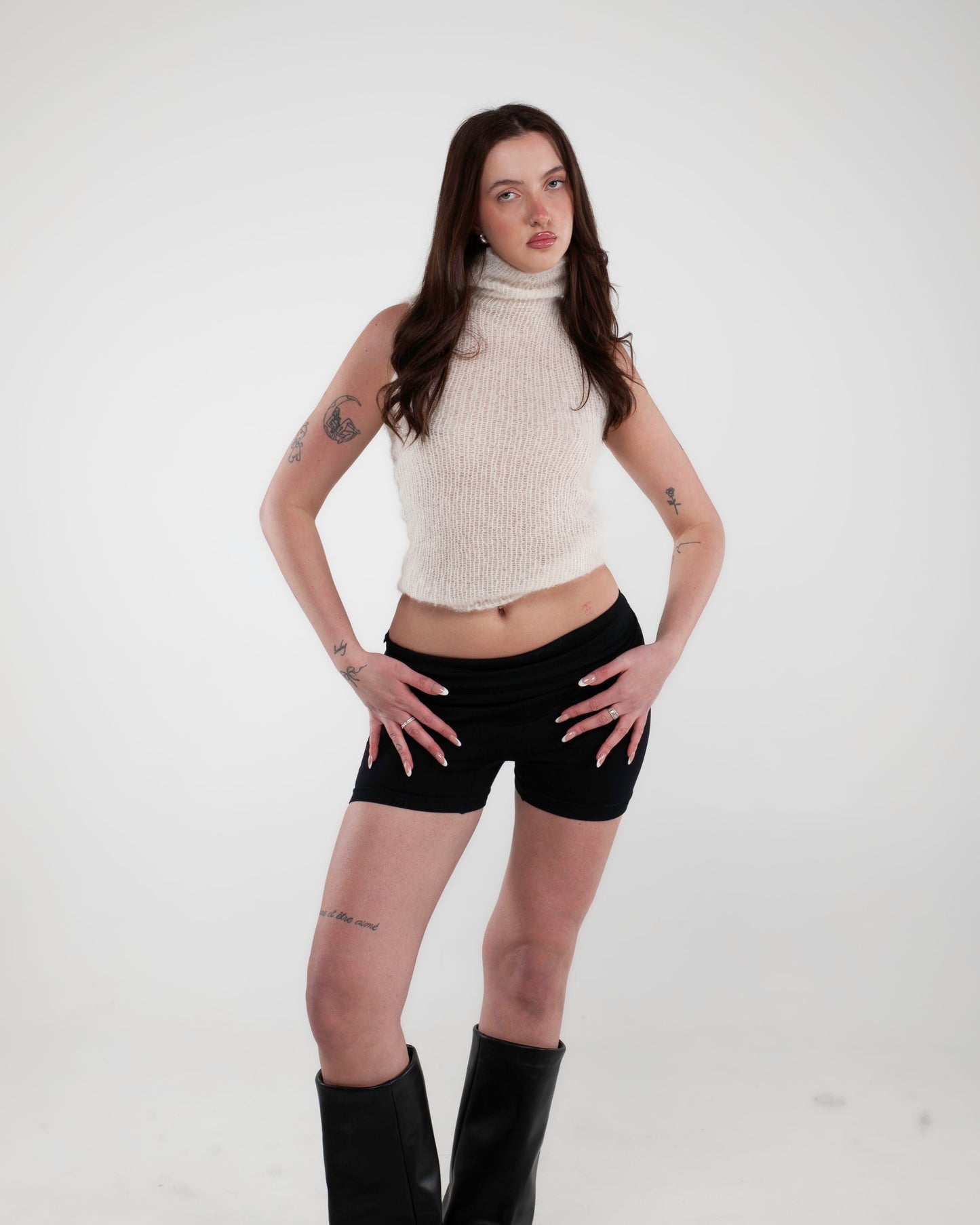 SHEER PLAIN TURTLENECK