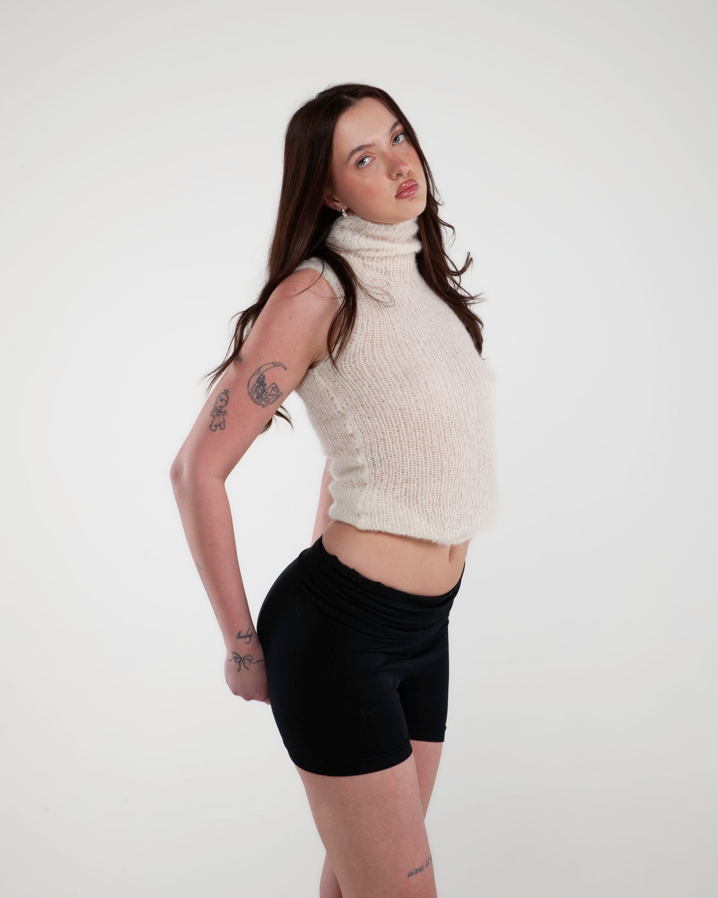 SHEER PLAIN TURTLENECK