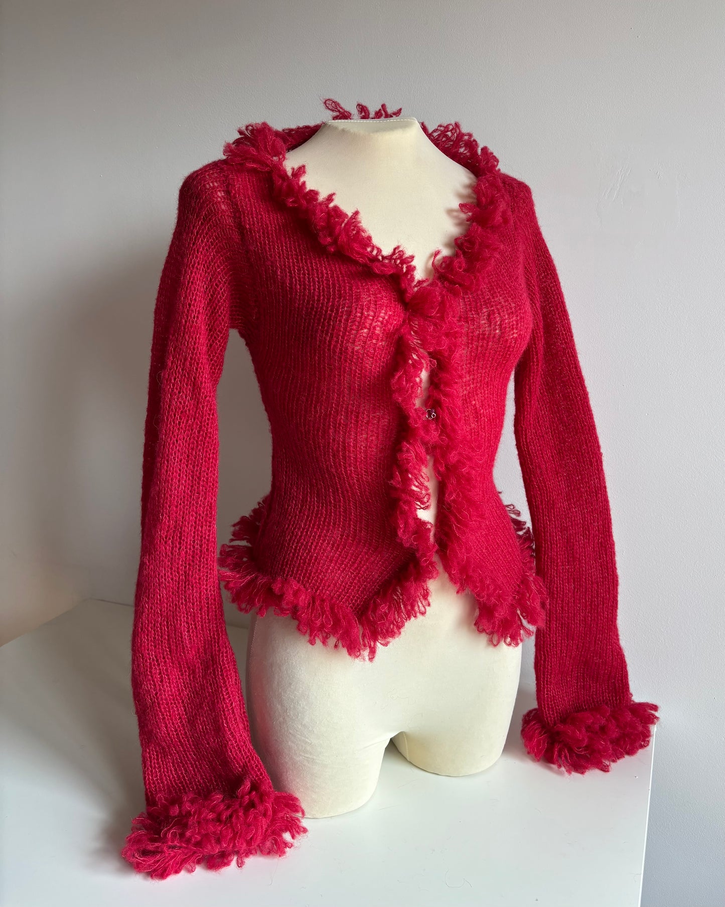 FAUX FUR CARDIGAN