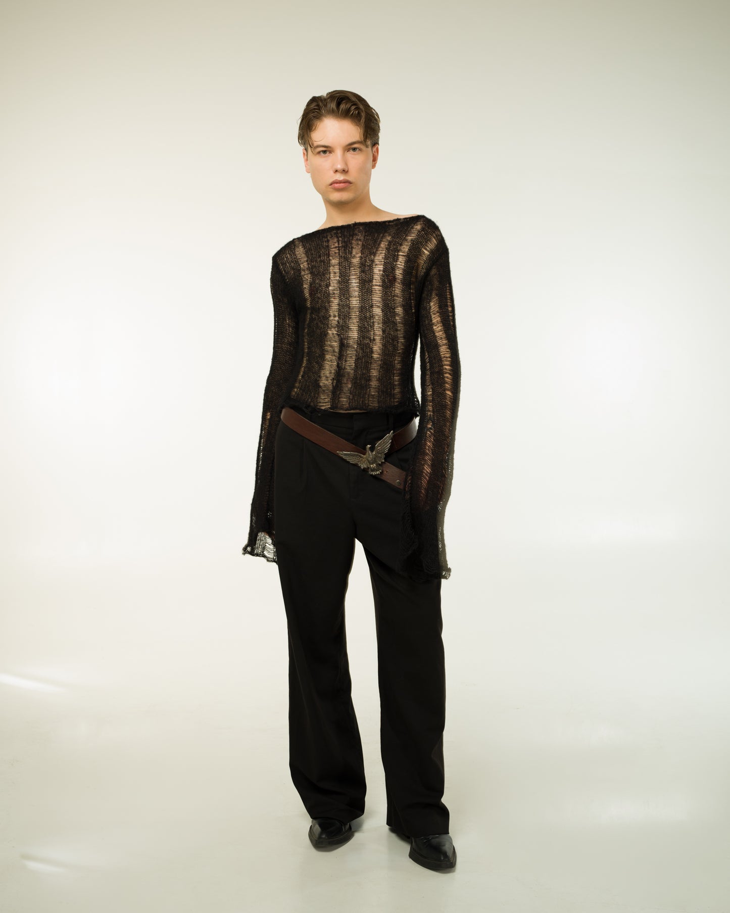 FRACTURED SILK SWEATER