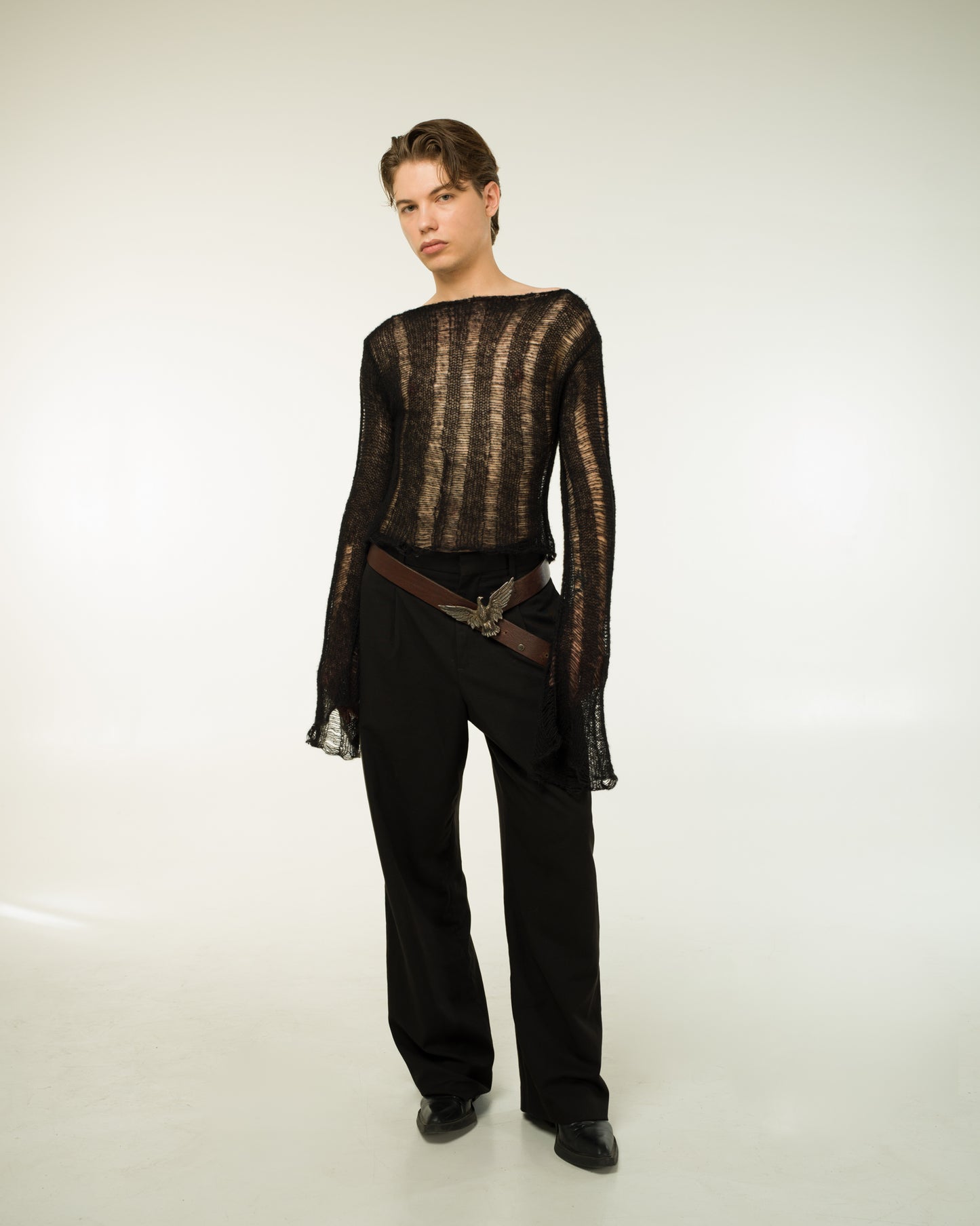 FRACTURED SILK SWEATER