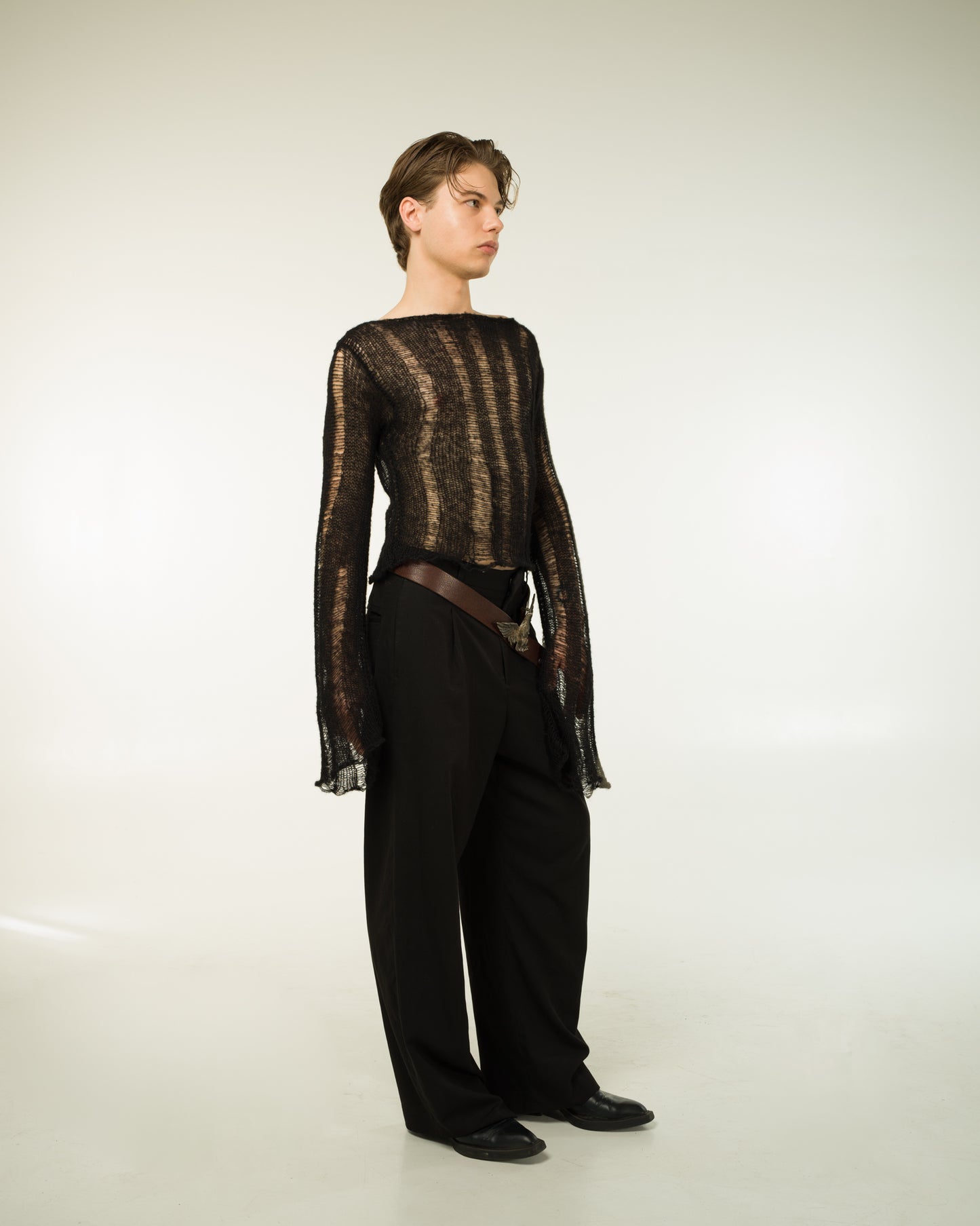 FRACTURED SILK SWEATER