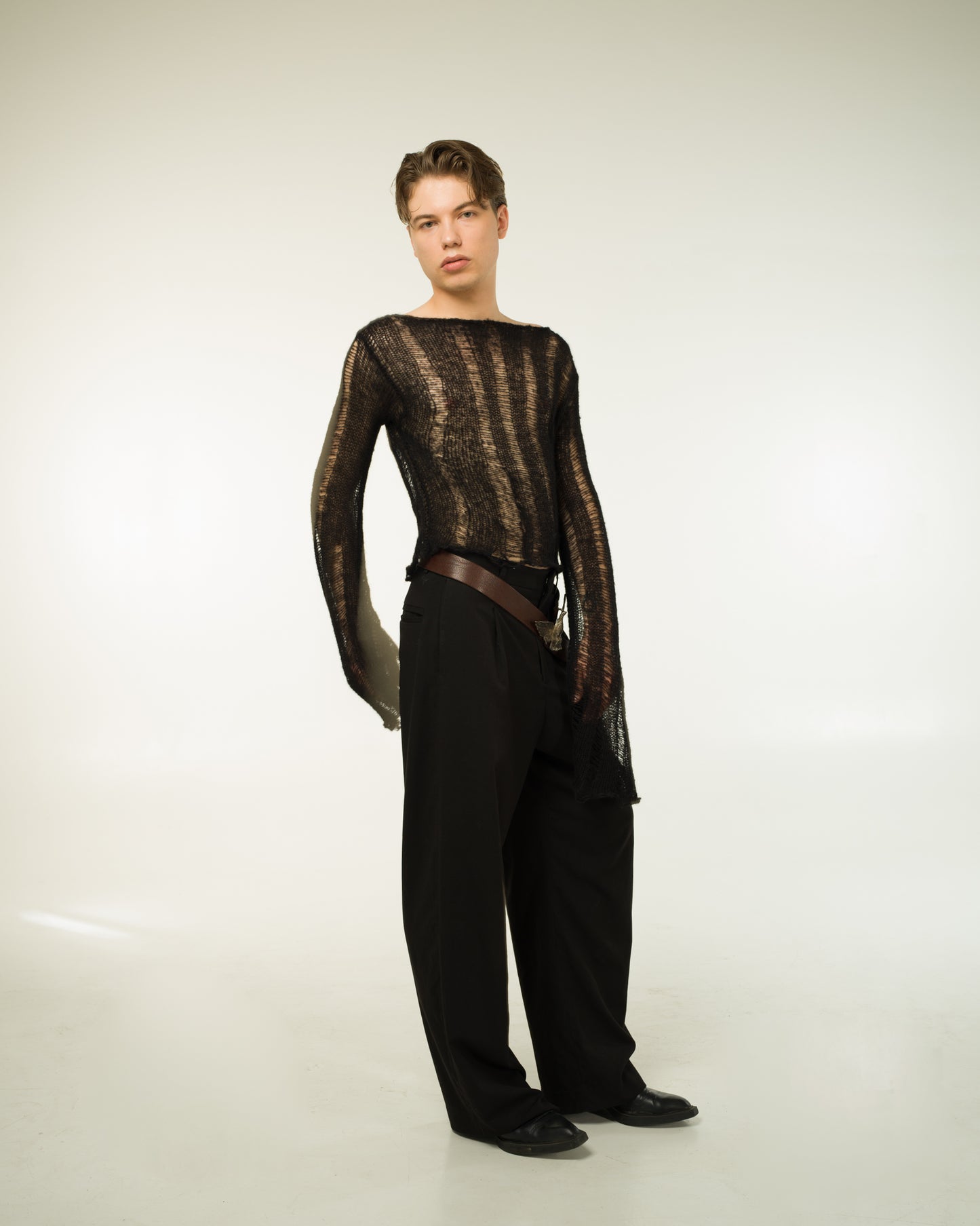 FRACTURED SILK SWEATER