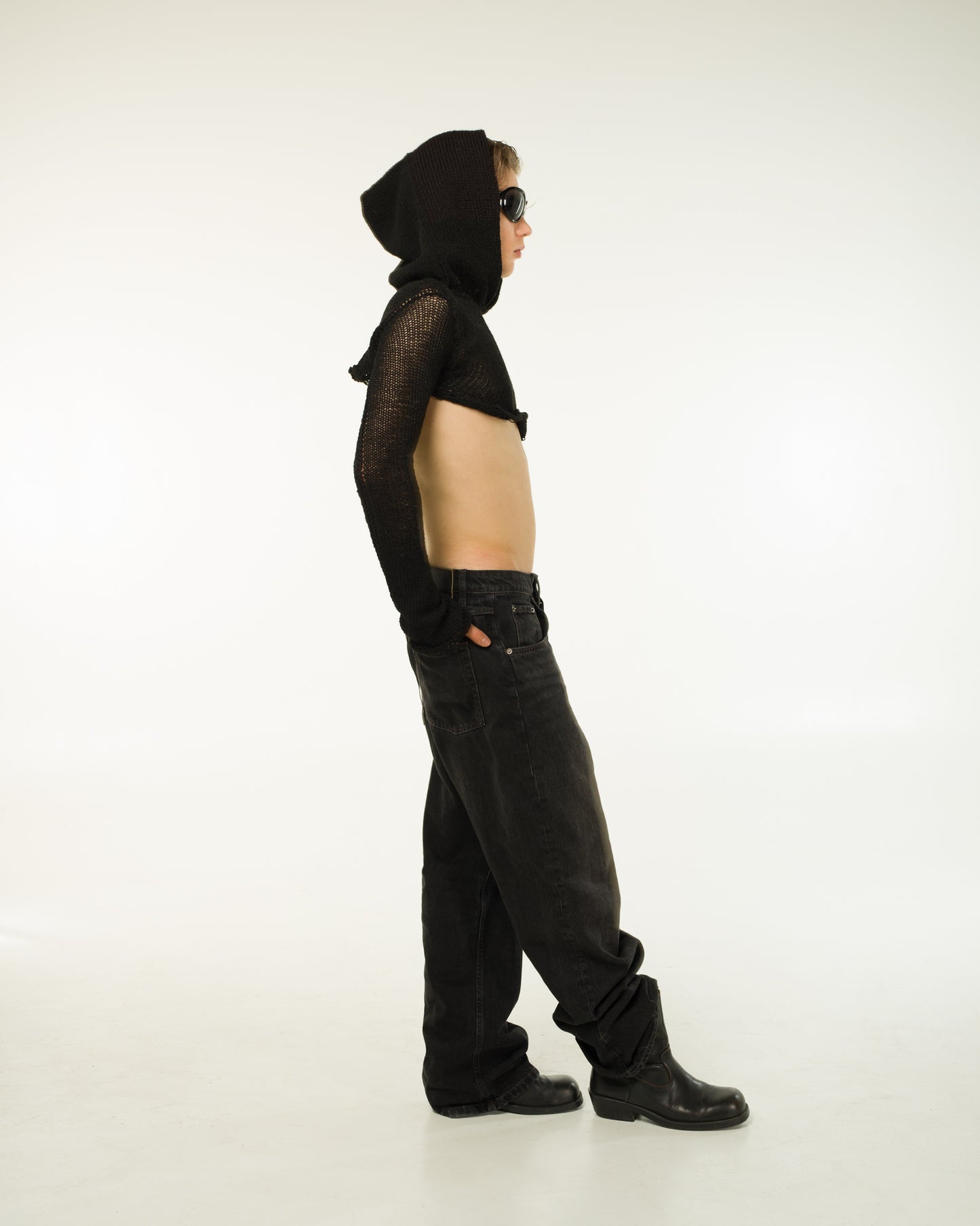 RAW HOODED TOP - LONGSLEEVE