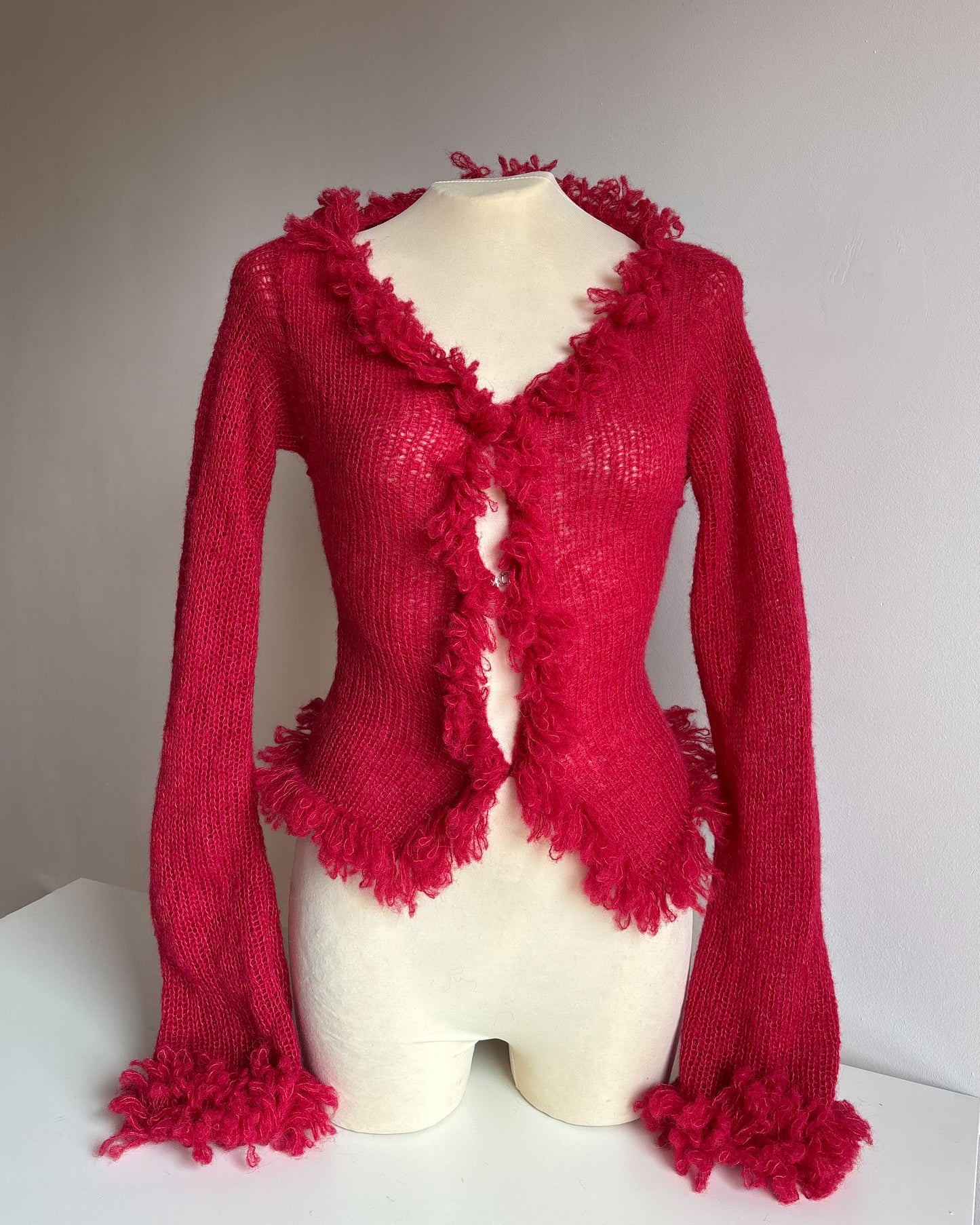 FAUX FUR CARDIGAN
