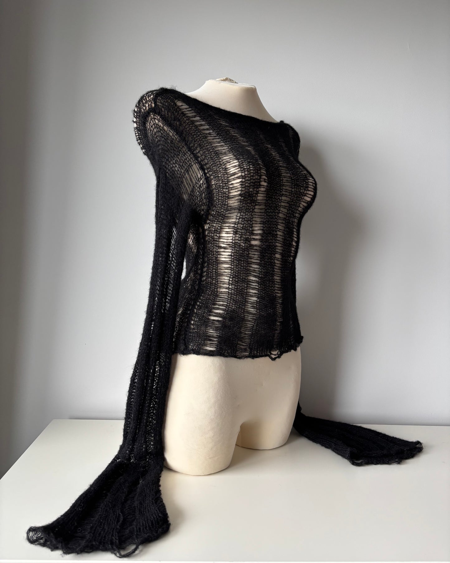 FRACTURED SILK SWEATER